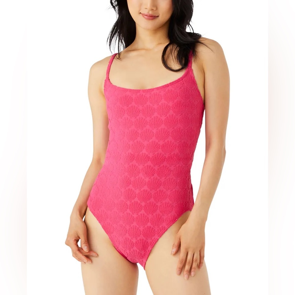 Kate Spade Shell Textured Print Swimsuit